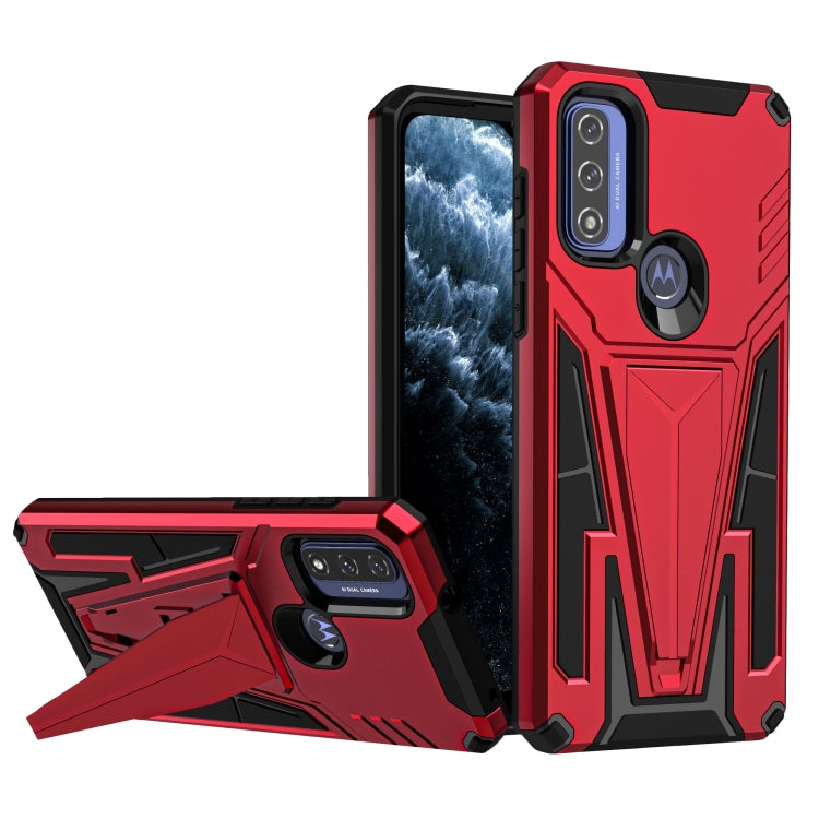 For Motorola Moto G Pure Super V Armor PC + TPU Shockproof Phone Case with Invisible Holder