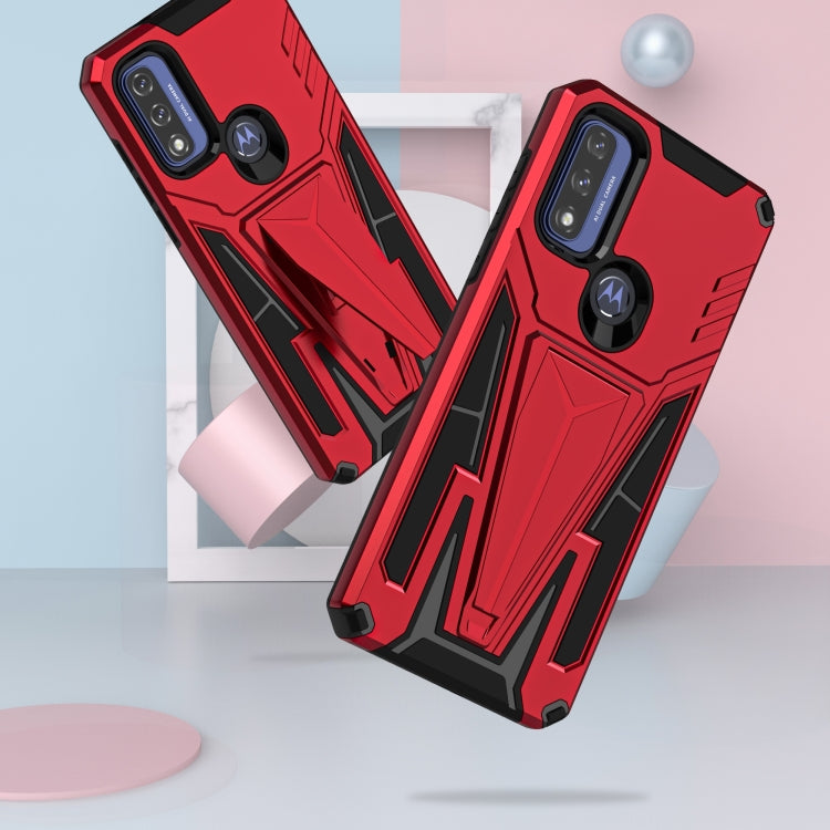 For Motorola Moto G Pure Super V Armor PC + TPU Shockproof Phone Case with Invisible Holder
