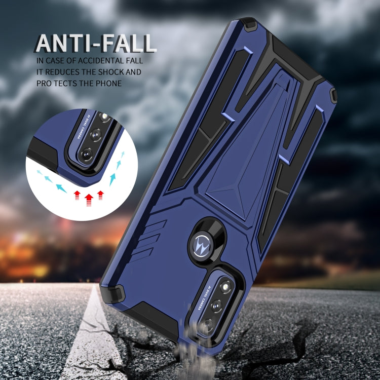 For Motorola Moto G Pure Super V Armor PC + TPU Shockproof Phone Case with Invisible Holder
