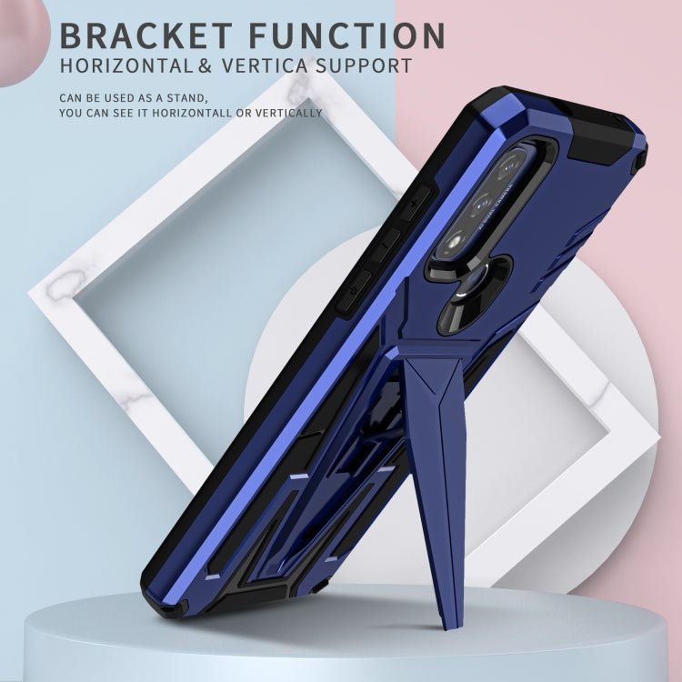 For Motorola Moto G Pure Super V Armor PC + TPU Shockproof Phone Case with Invisible Holder