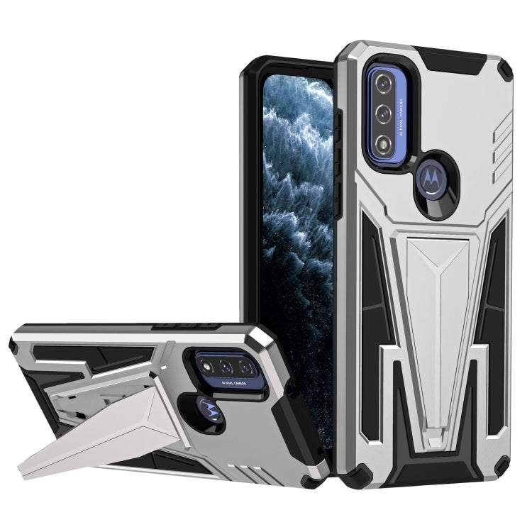 For Motorola Moto G Pure Super V Armor PC + TPU Shockproof Phone Case with Invisible Holder
