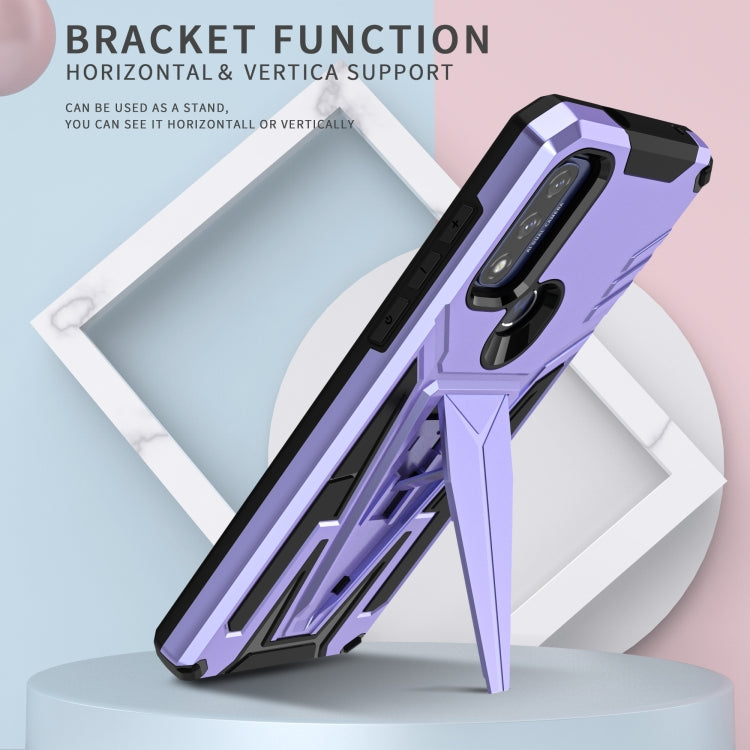 For Motorola Moto G Pure Super V Armor PC + TPU Shockproof Phone Case with Invisible Holder