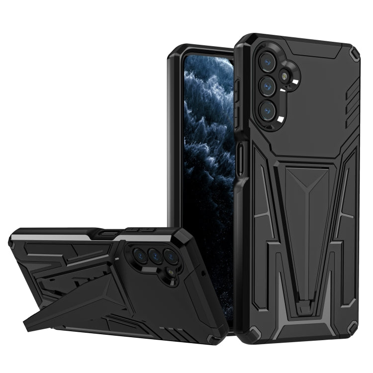 For Samsung Galaxy A13 5G Super V Armor PC + TPU Shockproof Phone Case with Invisible Holder