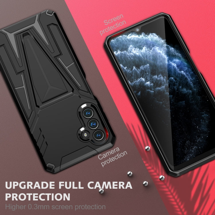 For Samsung Galaxy A13 5G Super V Armor PC + TPU Shockproof Phone Case with Invisible Holder