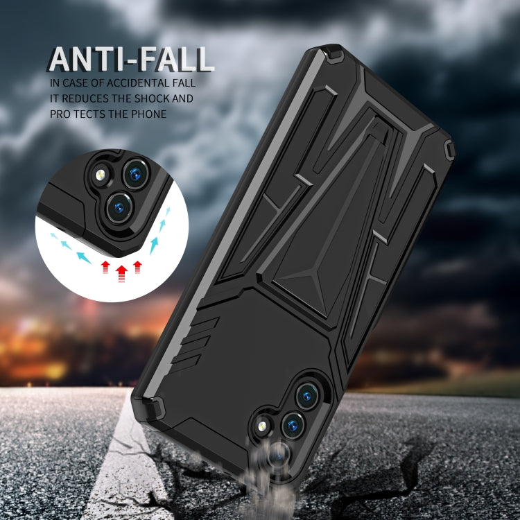 For Samsung Galaxy A13 5G Super V Armor PC + TPU Shockproof Phone Case with Invisible Holder
