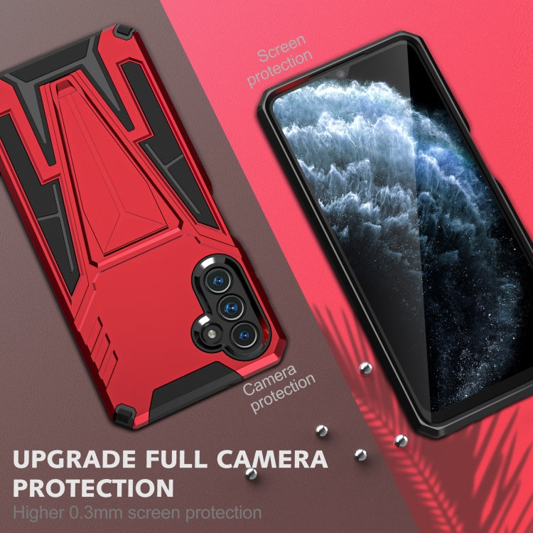 For Samsung Galaxy A13 5G Super V Armor PC + TPU Shockproof Phone Case with Invisible Holder