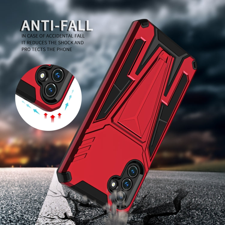 For Samsung Galaxy A13 5G Super V Armor PC + TPU Shockproof Phone Case with Invisible Holder