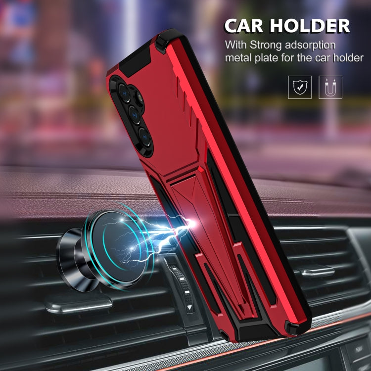 For Samsung Galaxy A13 5G Super V Armor PC + TPU Shockproof Phone Case with Invisible Holder