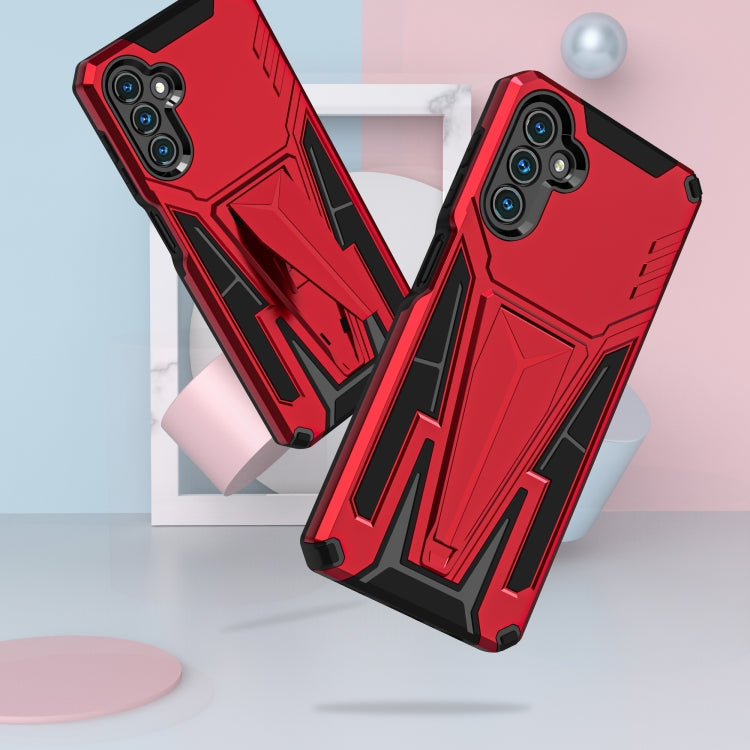 For Samsung Galaxy A13 5G Super V Armor PC + TPU Shockproof Phone Case with Invisible Holder