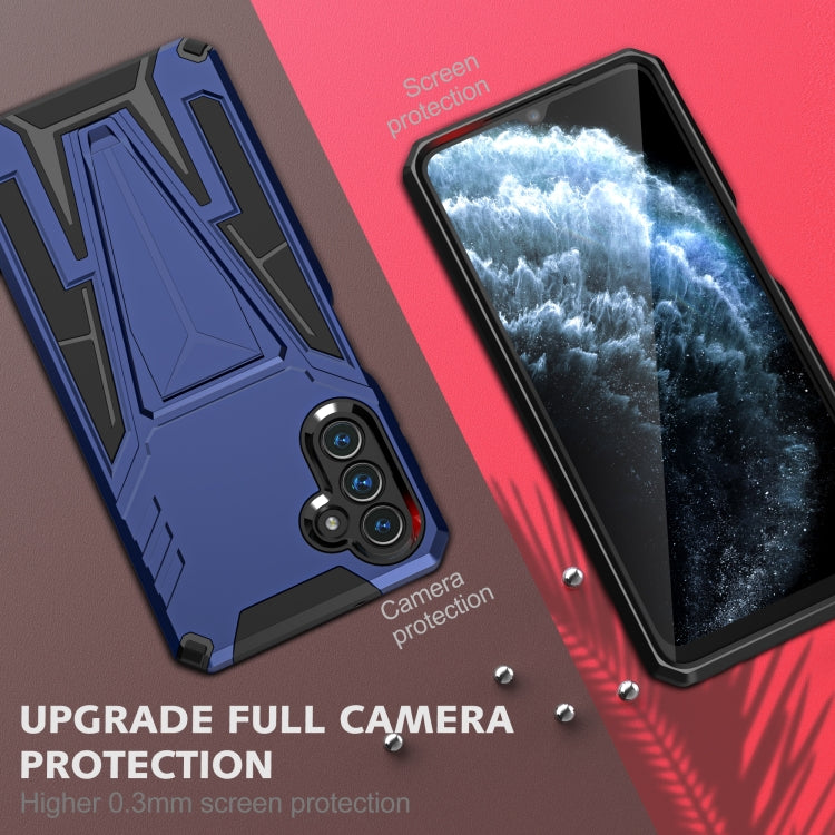 For Samsung Galaxy A13 5G Super V Armor PC + TPU Shockproof Phone Case with Invisible Holder