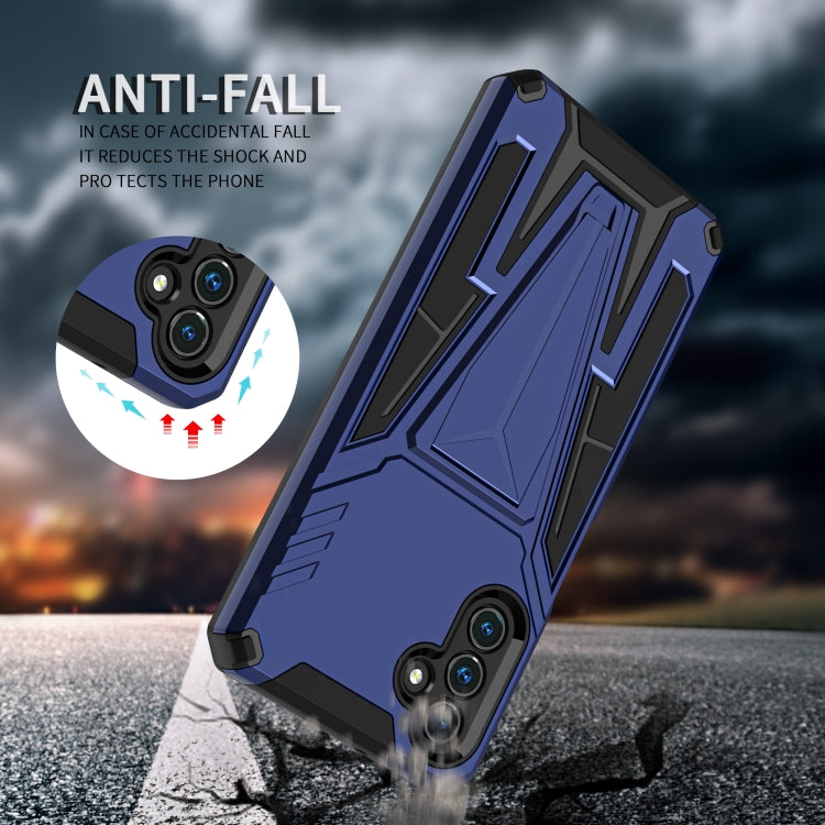 For Samsung Galaxy A13 5G Super V Armor PC + TPU Shockproof Phone Case with Invisible Holder