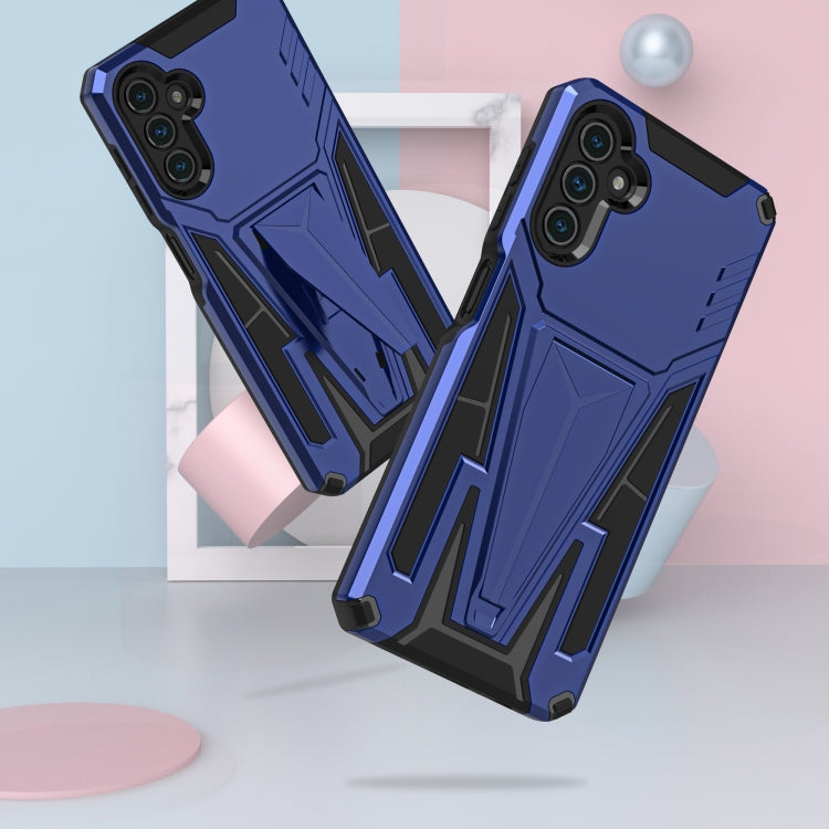 For Samsung Galaxy A13 5G Super V Armor PC + TPU Shockproof Phone Case with Invisible Holder