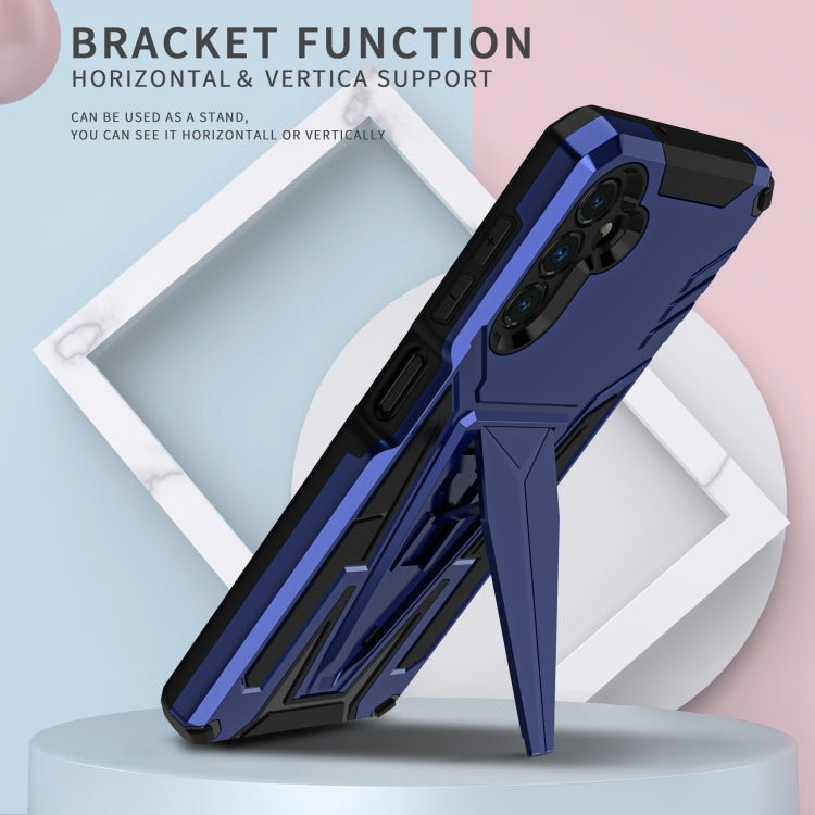 For Samsung Galaxy A13 5G Super V Armor PC + TPU Shockproof Phone Case with Invisible Holder
