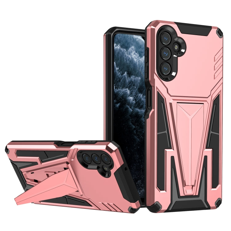For Samsung Galaxy A13 5G Super V Armor PC + TPU Shockproof Phone Case with Invisible Holder