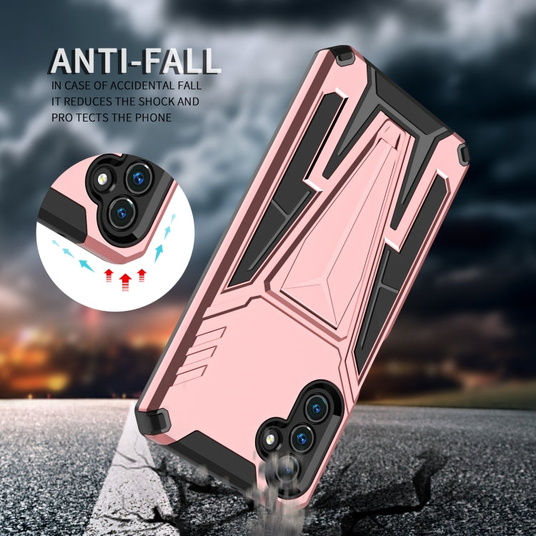 For Samsung Galaxy A13 5G Super V Armor PC + TPU Shockproof Phone Case with Invisible Holder