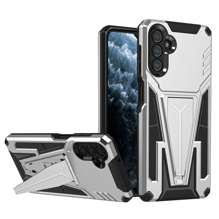 For Samsung Galaxy A13 5G Super V Armor PC + TPU Shockproof Phone Case with Invisible Holder