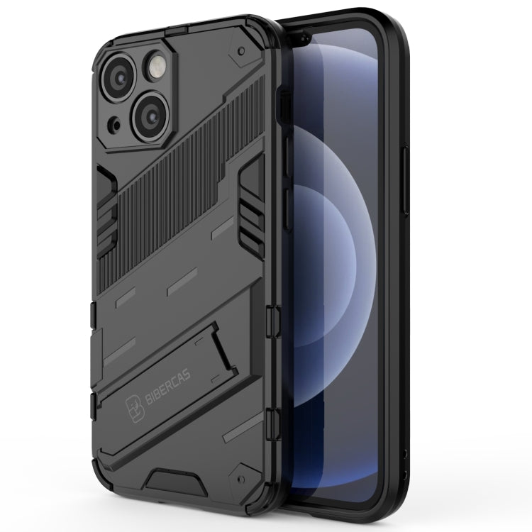 For iPhone 13 mini Punk Armor 2 in 1 PC + TPU Phone Case with Invisible Holder