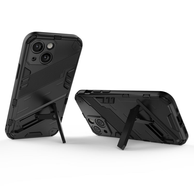 For iPhone 13 mini Punk Armor 2 in 1 PC + TPU Phone Case with Invisible Holder
