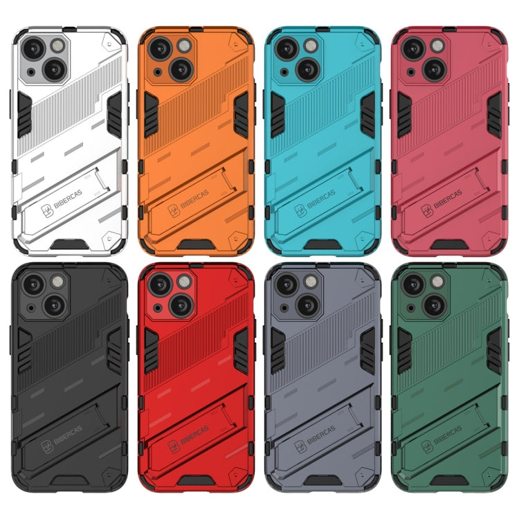 For iPhone 13 mini Punk Armor 2 in 1 PC + TPU Phone Case with Invisible Holder