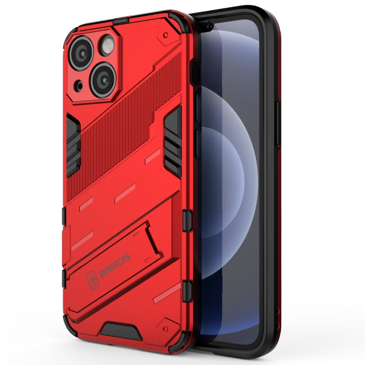 For iPhone 13 mini Punk Armor 2 in 1 PC + TPU Phone Case with Invisible Holder