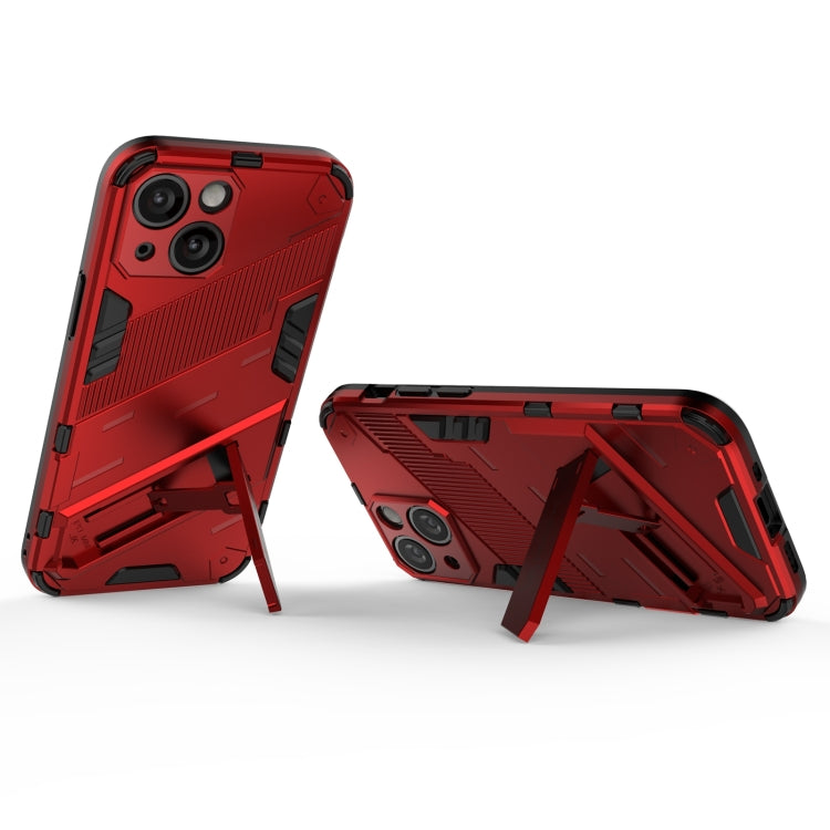 For iPhone 13 mini Punk Armor 2 in 1 PC + TPU Phone Case with Invisible Holder