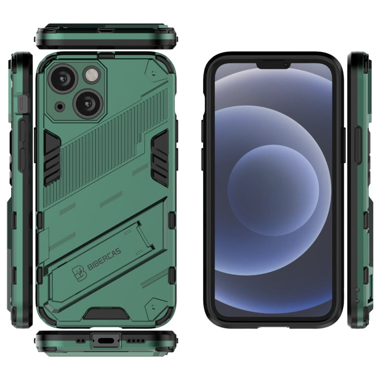 For iPhone 13 mini Punk Armor 2 in 1 PC + TPU Phone Case with Invisible Holder