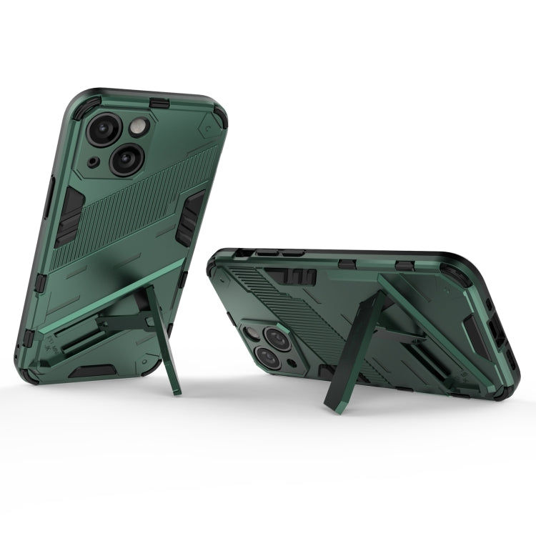 For iPhone 13 mini Punk Armor 2 in 1 PC + TPU Phone Case with Invisible Holder