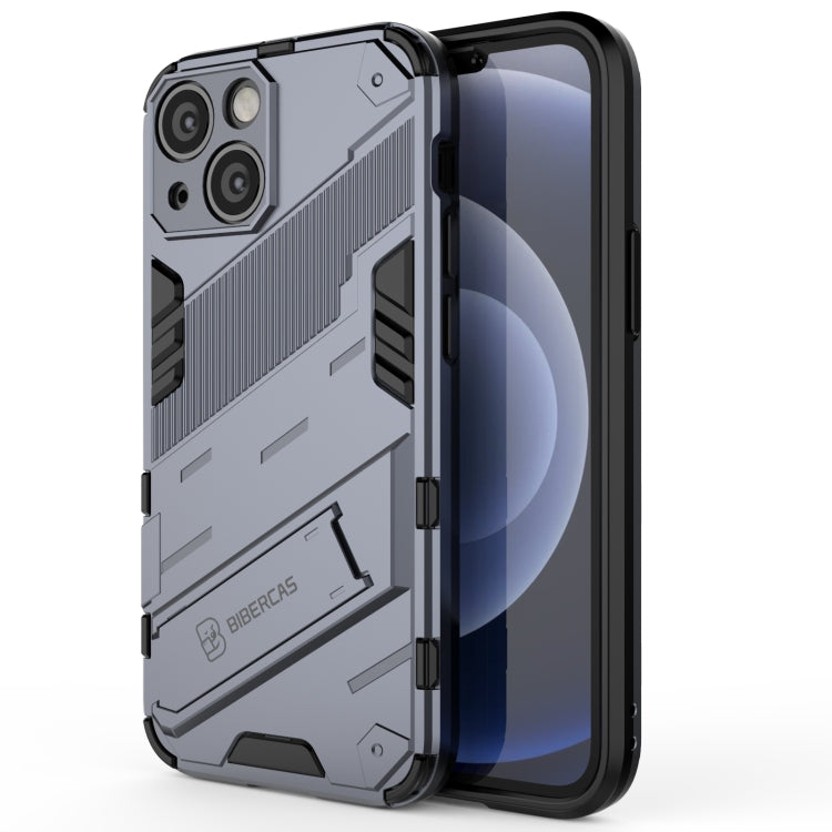 For iPhone 13 mini Punk Armor 2 in 1 PC + TPU Phone Case with Invisible Holder