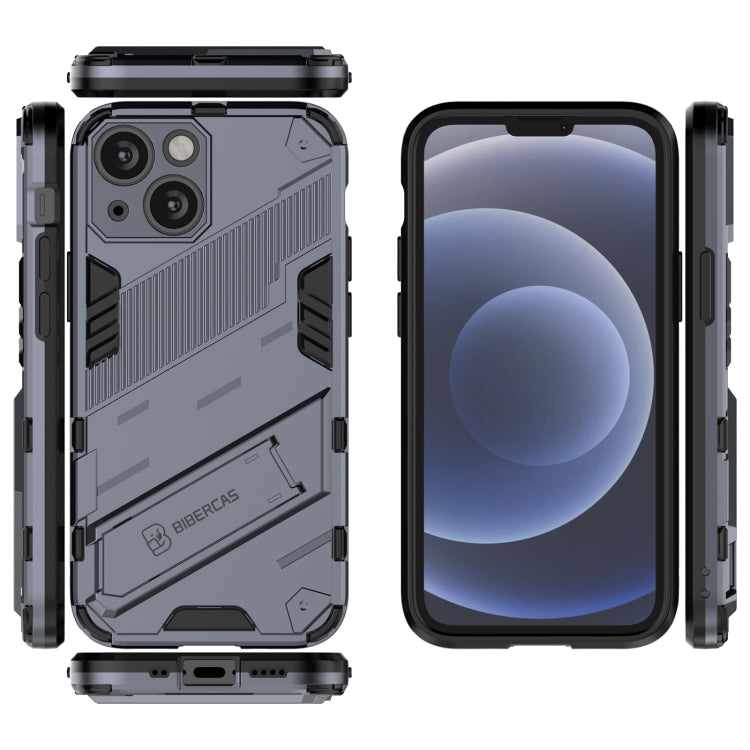 For iPhone 13 mini Punk Armor 2 in 1 PC + TPU Phone Case with Invisible Holder