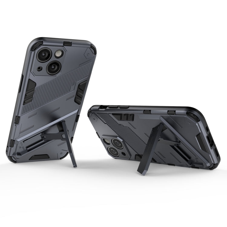 For iPhone 13 mini Punk Armor 2 in 1 PC + TPU Phone Case with Invisible Holder