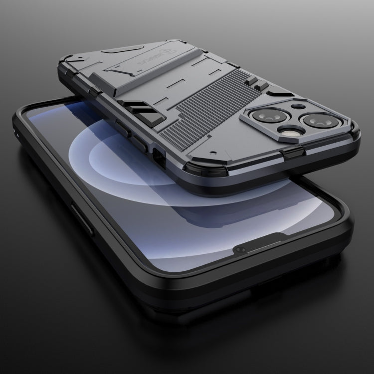 For iPhone 13 mini Punk Armor 2 in 1 PC + TPU Phone Case with Invisible Holder