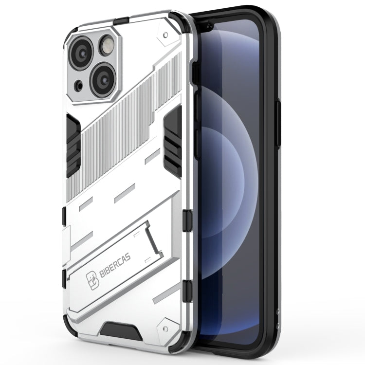 For iPhone 13 mini Punk Armor 2 in 1 PC + TPU Phone Case with Invisible Holder