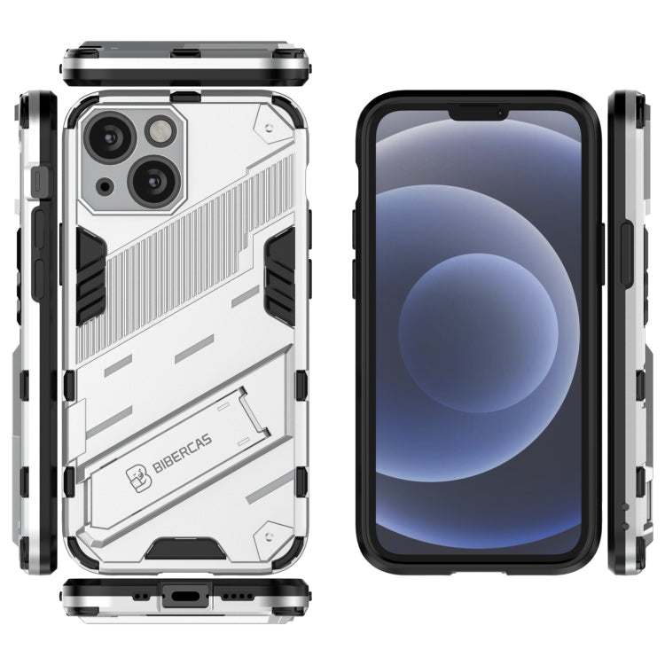 For iPhone 13 mini Punk Armor 2 in 1 PC + TPU Phone Case with Invisible Holder