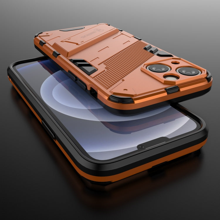 For iPhone 13 mini Punk Armor 2 in 1 PC + TPU Phone Case with Invisible Holder