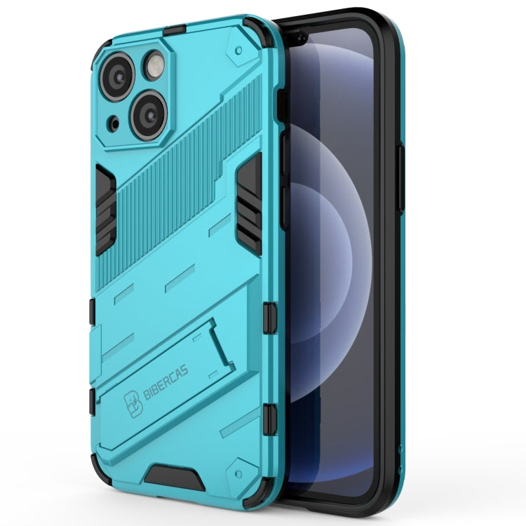 For iPhone 13 mini Punk Armor 2 in 1 PC + TPU Phone Case with Invisible Holder