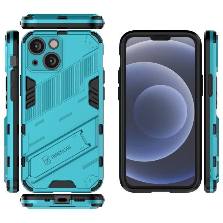 For iPhone 13 mini Punk Armor 2 in 1 PC + TPU Phone Case with Invisible Holder