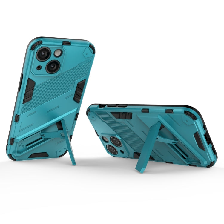 For iPhone 13 mini Punk Armor 2 in 1 PC + TPU Phone Case with Invisible Holder