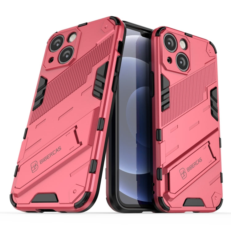For iPhone 13 mini Punk Armor 2 in 1 PC + TPU Phone Case with Invisible Holder