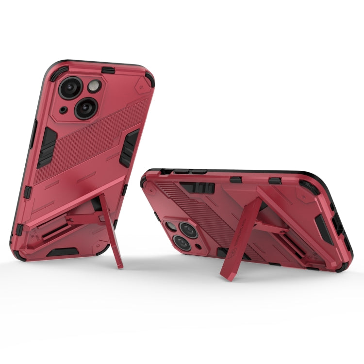 For iPhone 13 mini Punk Armor 2 in 1 PC + TPU Phone Case with Invisible Holder