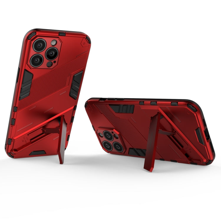 For iPhone 13 Pro Punk Armor 2 in 1 PC + TPU Phone Case with Invisible Holder
