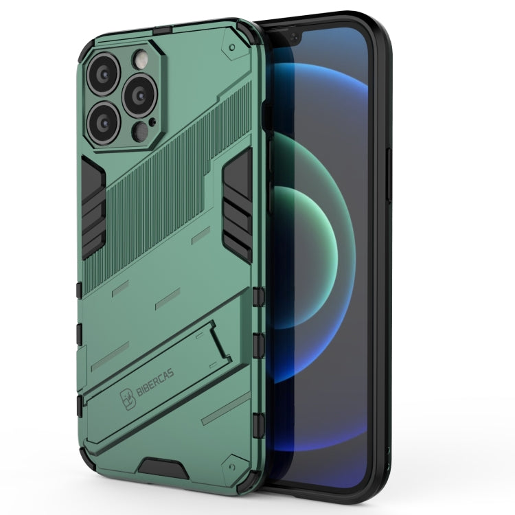 For iPhone 13 Pro Punk Armor 2 in 1 PC + TPU Phone Case with Invisible Holder