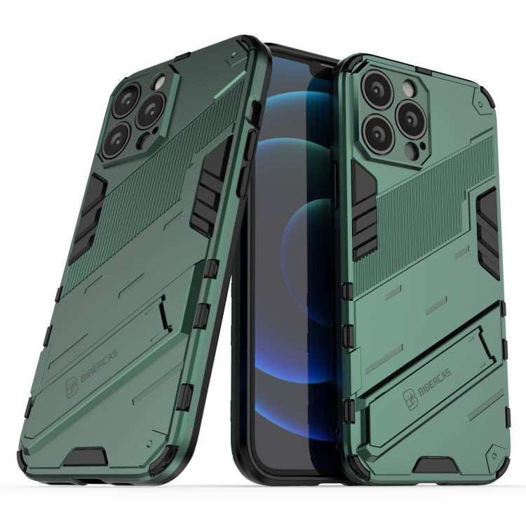For iPhone 13 Pro Punk Armor 2 in 1 PC + TPU Phone Case with Invisible Holder