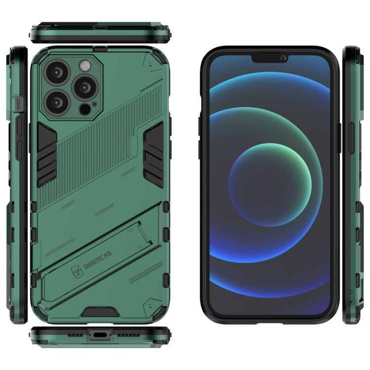 For iPhone 13 Pro Punk Armor 2 in 1 PC + TPU Phone Case with Invisible Holder