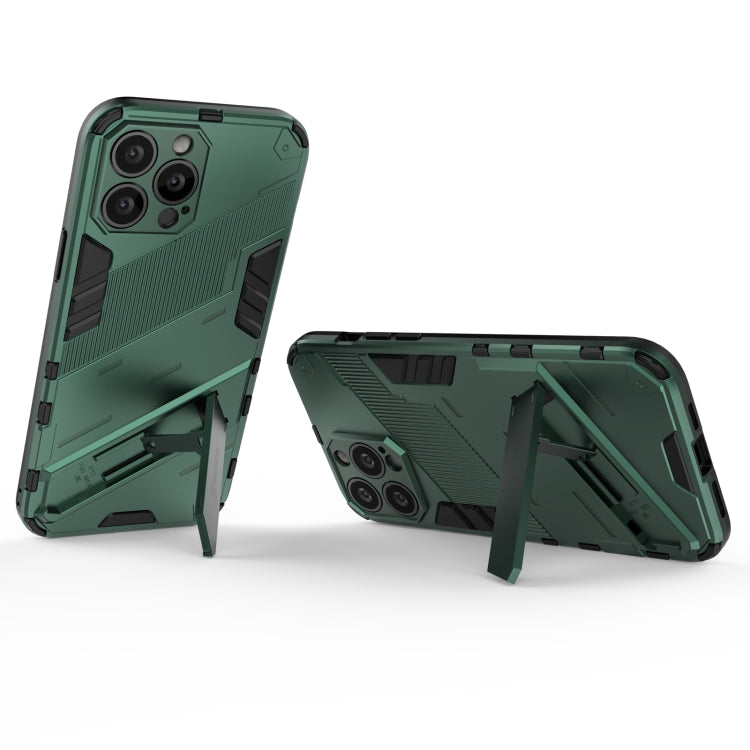 For iPhone 13 Pro Punk Armor 2 in 1 PC + TPU Phone Case with Invisible Holder