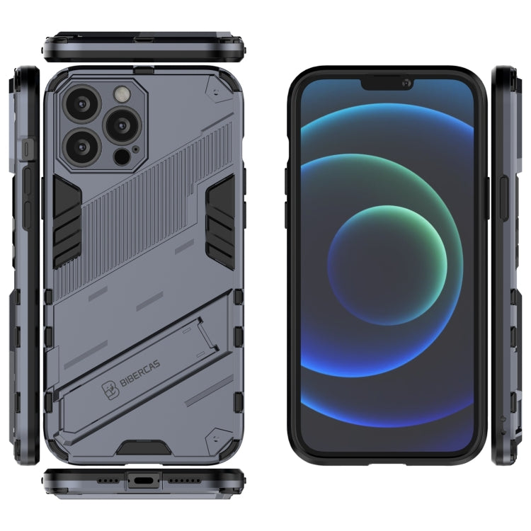 For iPhone 13 Pro Punk Armor 2 in 1 PC + TPU Phone Case with Invisible Holder
