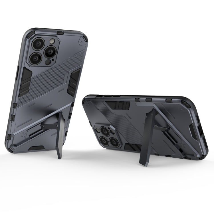 For iPhone 13 Pro Punk Armor 2 in 1 PC + TPU Phone Case with Invisible Holder