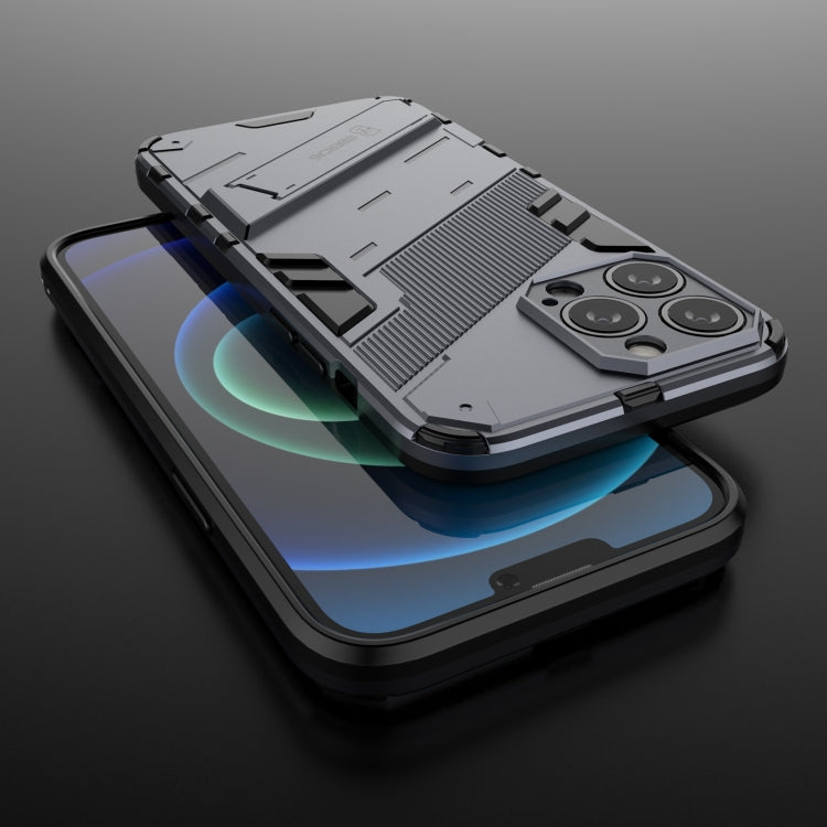 For iPhone 13 Pro Punk Armor 2 in 1 PC + TPU Phone Case with Invisible Holder