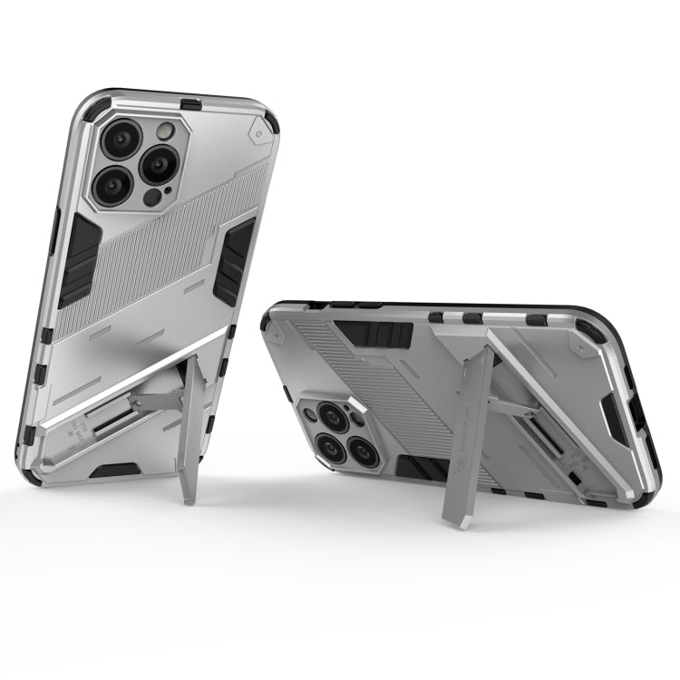 For iPhone 13 Pro Punk Armor 2 in 1 PC + TPU Phone Case with Invisible Holder