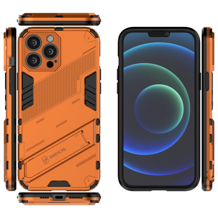 For iPhone 13 Pro Punk Armor 2 in 1 PC + TPU Phone Case with Invisible Holder