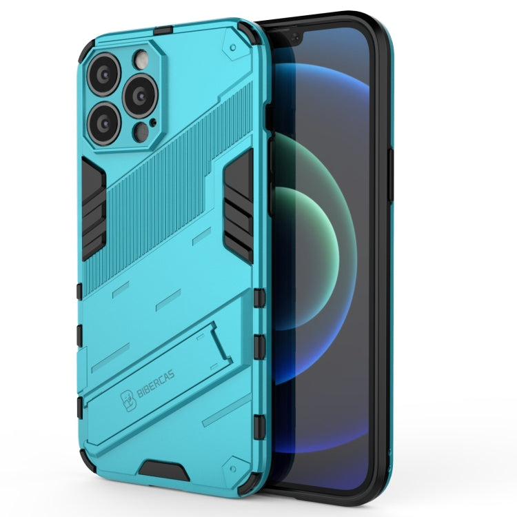 For iPhone 13 Pro Punk Armor 2 in 1 PC + TPU Phone Case with Invisible Holder